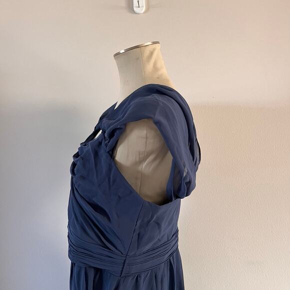 Birdy Grey Blue Chiffon Bridesmaid Dress Wmns XXL Wedding Guest Formal - Picture 9 of 15